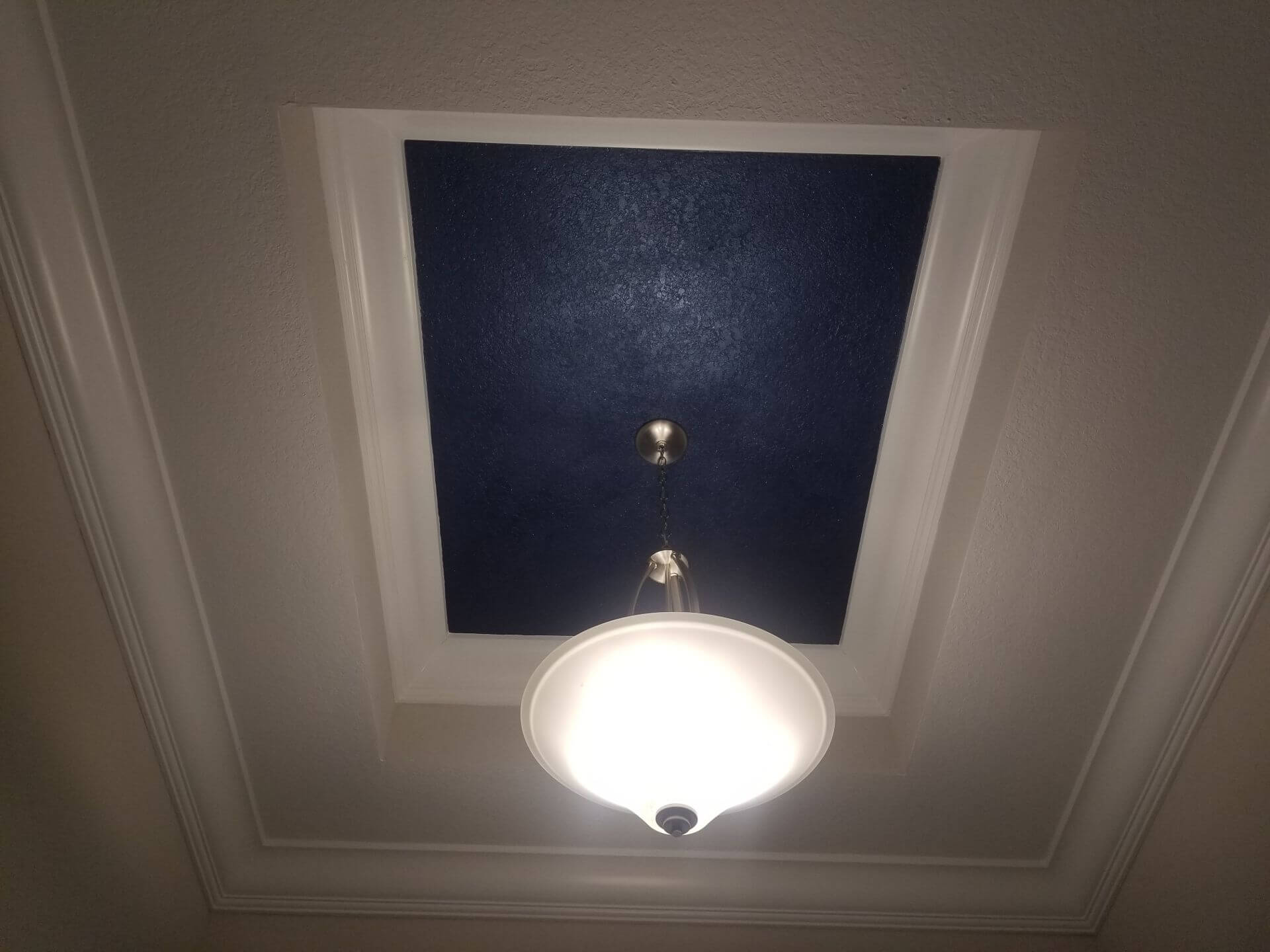 Painting an Accent Color in a Coffer Ceiling – Ron's Painting